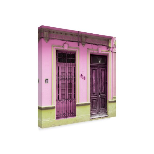 Philippe Hugonnard '612 Street Havana Pink And Yellow' Canvas Art,35x35